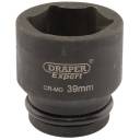 Llave de vaso de impacto de 39 mm. 3/4". Hexagonal