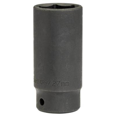 Llave de vaso de impacto larga de 27 mm. 1/2". Hexagonal