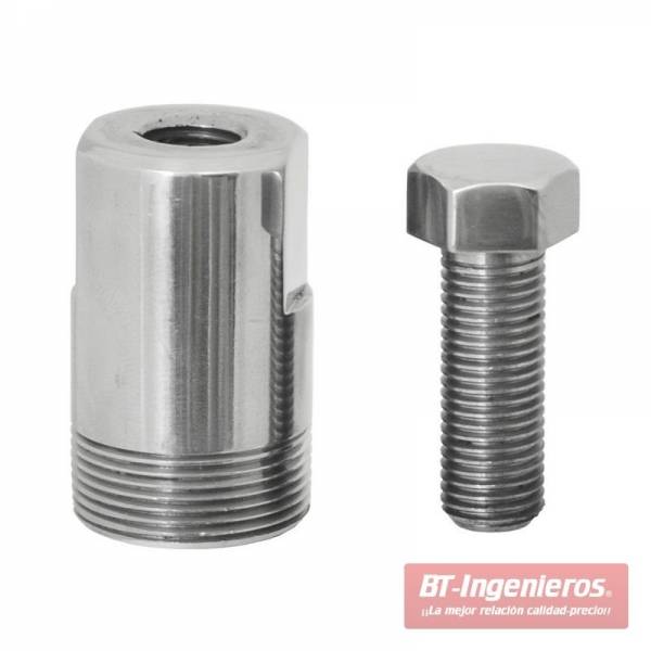 Extractor con rosca hembra y tornillo de presión