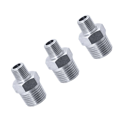 Pack de 3 reductores de 1/2" macho a 1/4" macho BSP