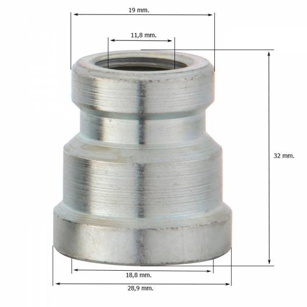 Reducción 1/2" hembra a 1/4" hembra BSP