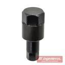 Para mover con llave de vaso o llave fija de 21 mm.