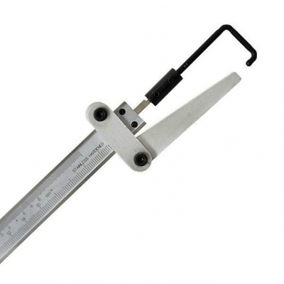 Adaptador para medir desgaste de discos de freno con calibre