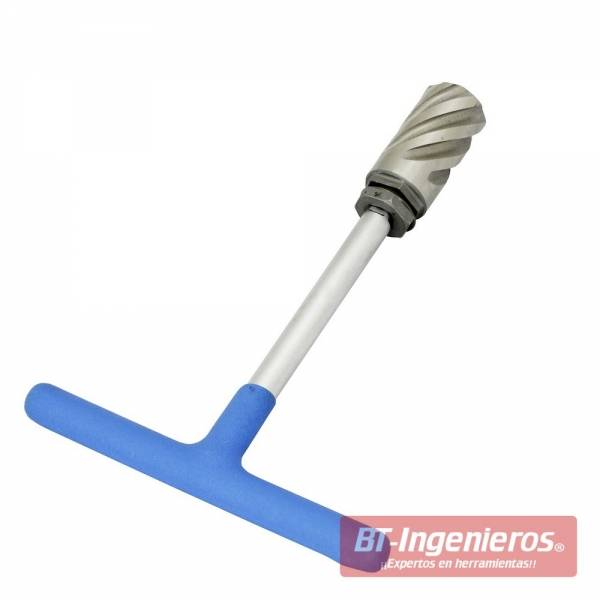 Escariador con llave en T incluida