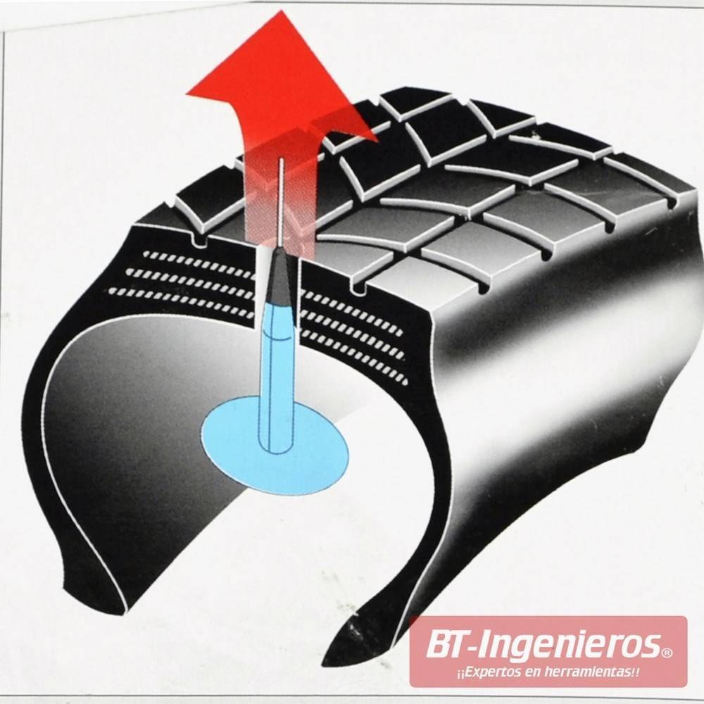 Reparación de Tubeless parche + tapón