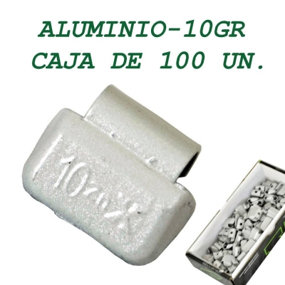 Contrapesa tipo clip para llanta de aluminio. 10 gramos
