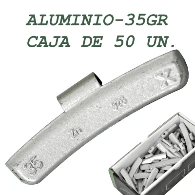 Contrapesa tipo clip para llanta de aluminio. 35 gramos