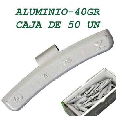 Contrapesa tipo clip para llanta de aluminio. 40 gramos