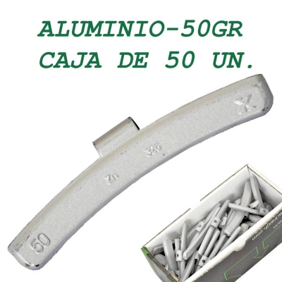 Contrapesa tipo clip para llanta de aluminio. 50 gramos