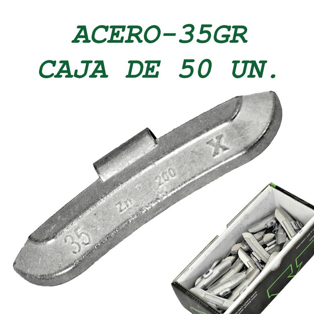 Contrapesa tipo clip para llanta de acero. 35 gramos