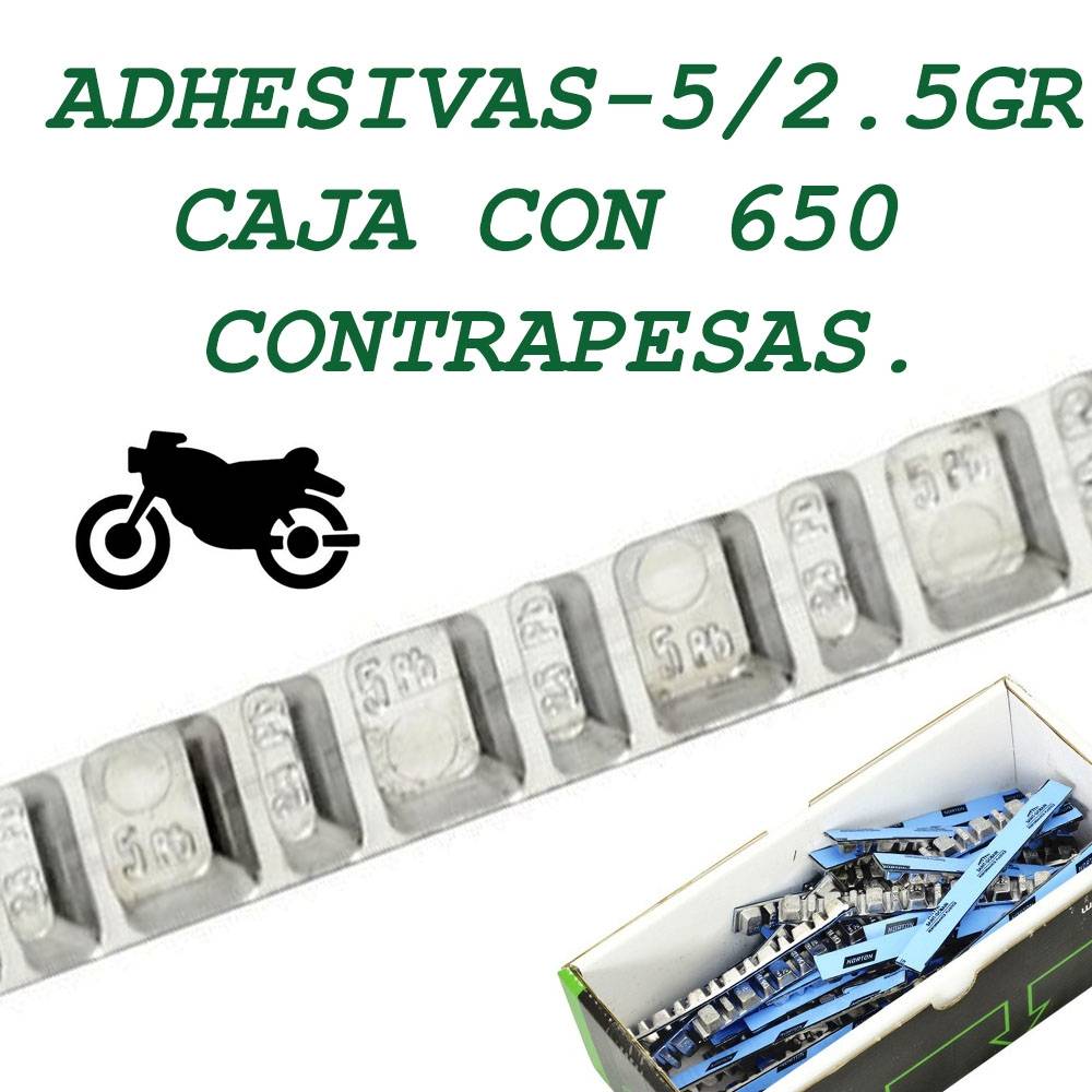 Contrapesas adhesivas para moto.