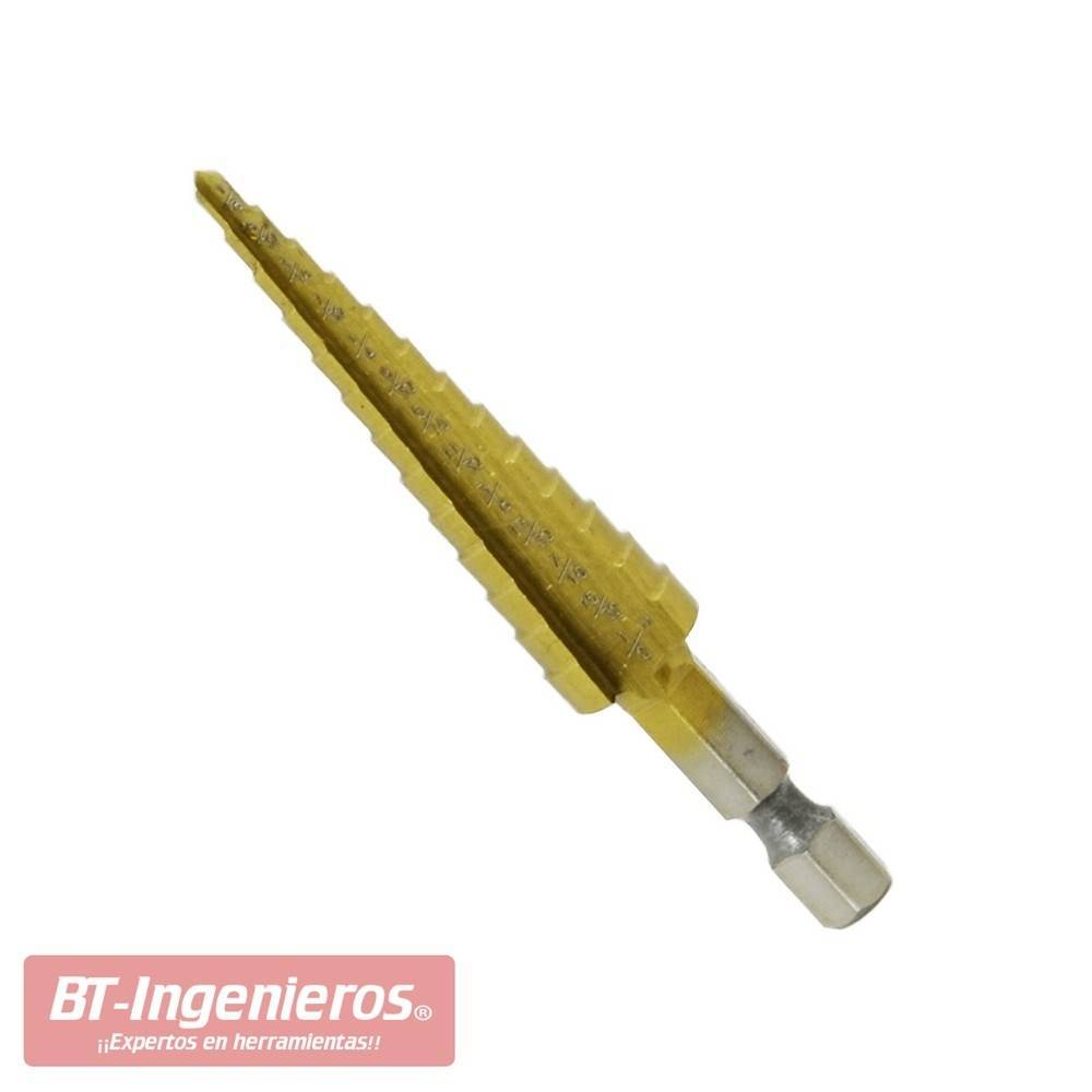 Broca con 9 escalones de 3/4" a 1/4"