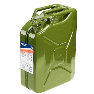 Bidon de gasolina de acero Jerrycan. 20 Litros