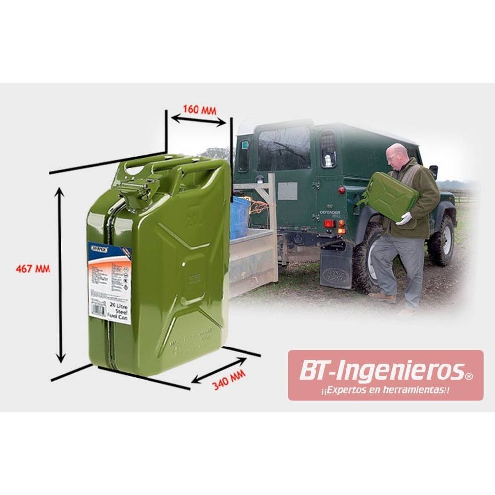 Bidon para Gasolina PVC 20 litros Jerrycan