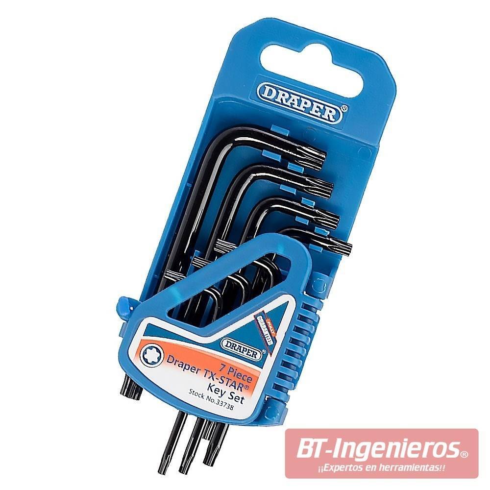 Llaves torx en L. 7 piezas