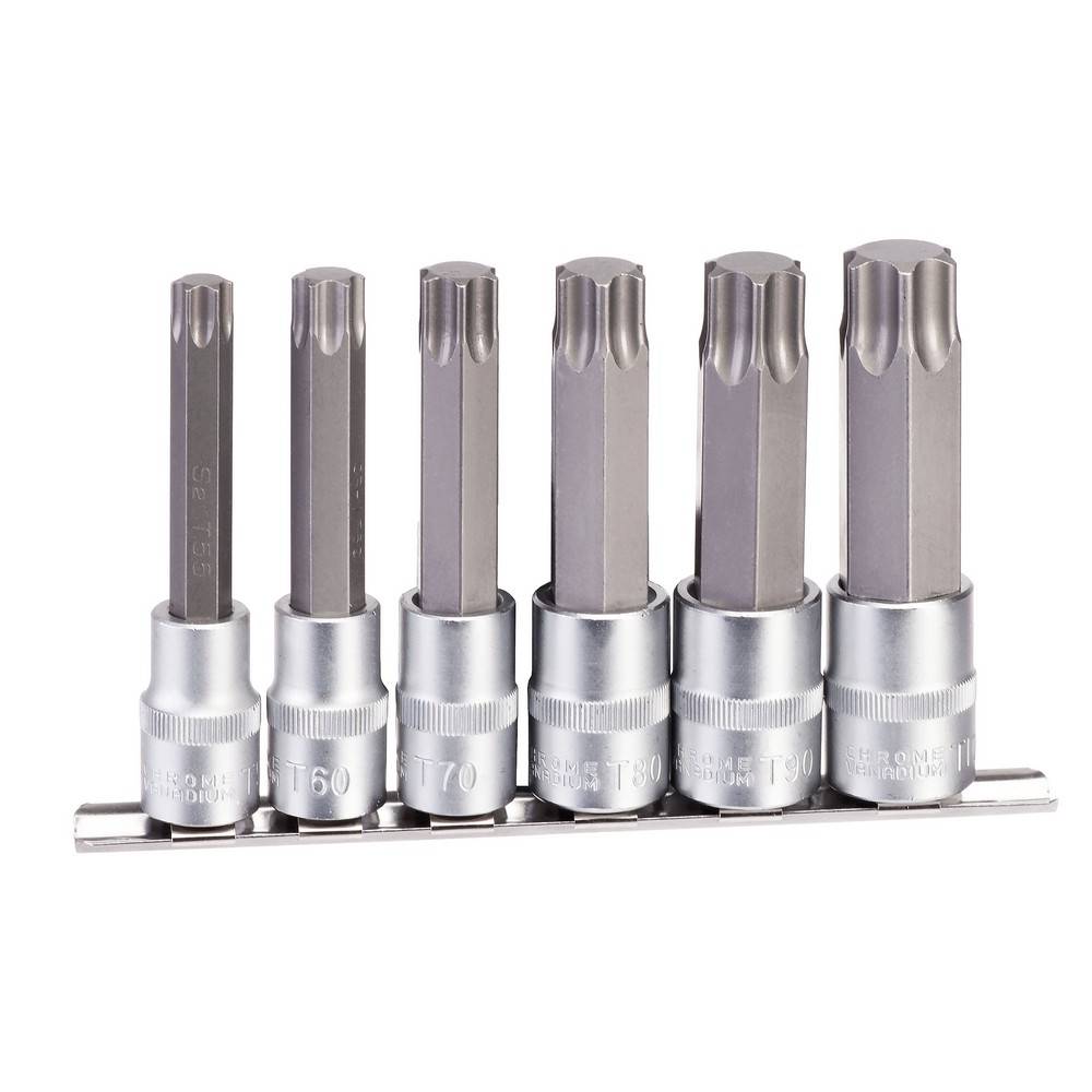 Comprar Punta de destornillador Torx gris T6 T8 T10 T15 T20 5 piezas 6,35  mm (1 / 4Inch) Aleación de acero