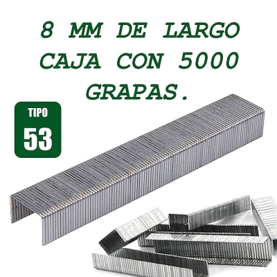 5000 Grapas tipo 53 de 8 MM de largo