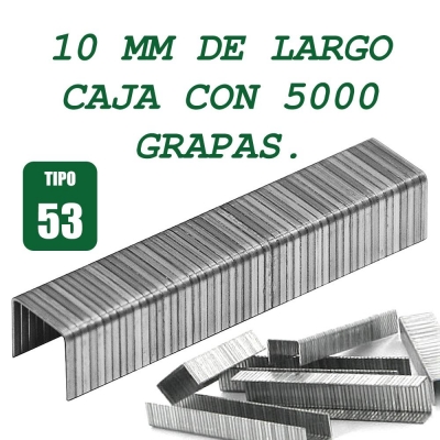 5000 Grapas tipo 53 de 10 MM de largo