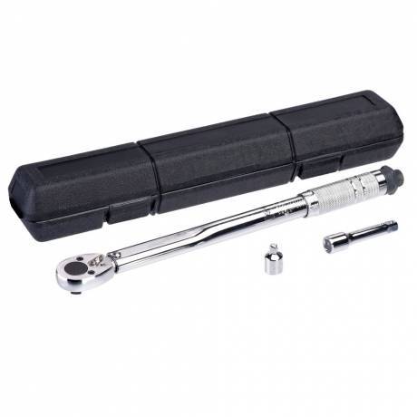 KIT LLAVE DINAMOMETRICA 7 A 105 NM 3//8/" CON GONIOMETRO,ADAPTADORES Y ALARGO