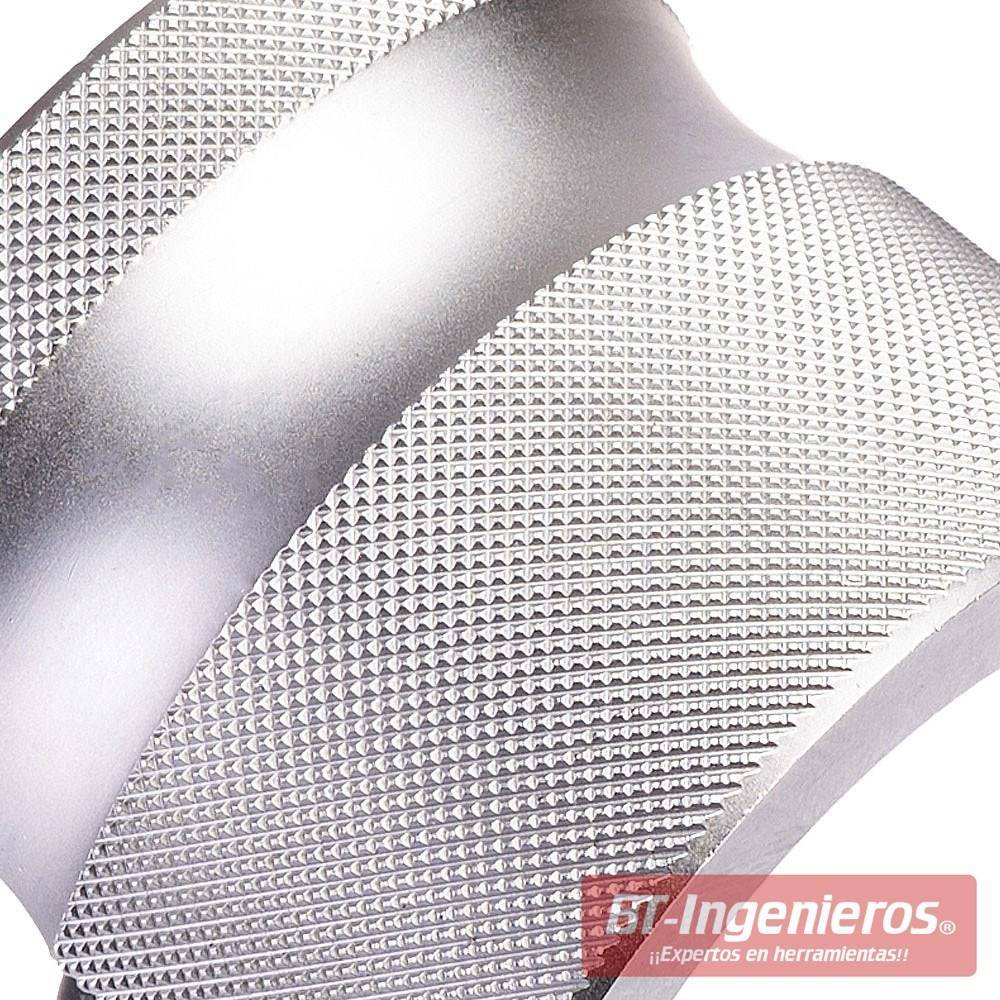 Detalle del cuerpo moleteado del instalador ajustable de retenes de horquilla