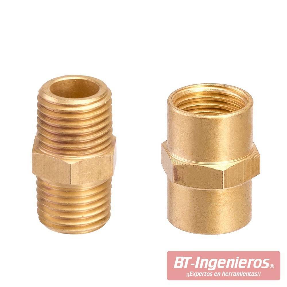 Uniones paralelas 1/4" rosca hembra y rosca macho 